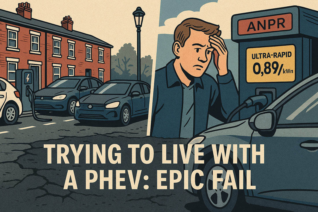 The UK’s EV transition is built on assumptions that don’t match reality. From home‑charging myths and public charging failures to road damage and infrastructure gaps, this article exposes why living with a PHEV or EV is still an epic fail for millions.