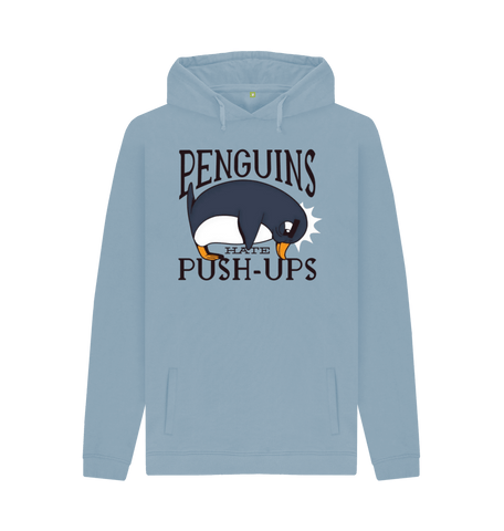 Stone Blue Printed Hoody Front