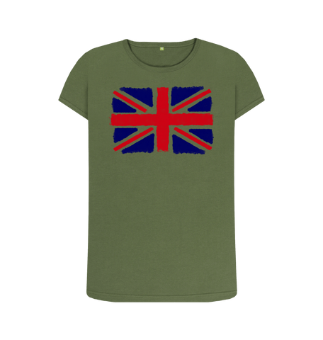 Khaki Printed T-shirt Front