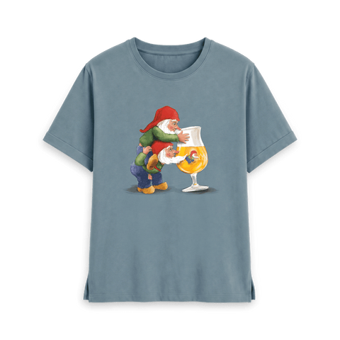 Stone Blue Printed T-shirt Front
