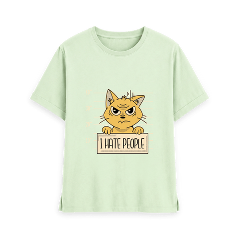 Pastel Green Printed T-shirt Front