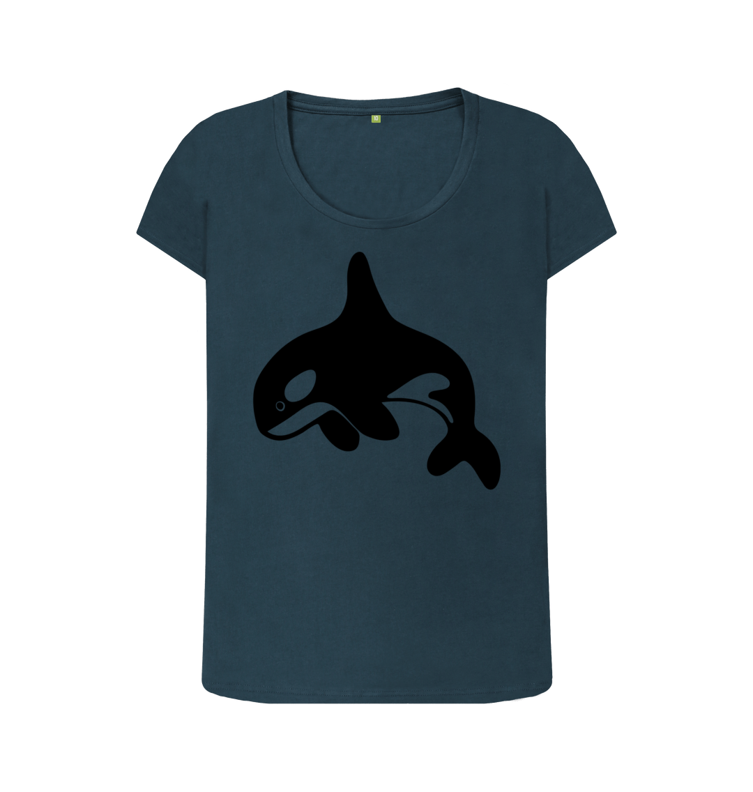 Denim Blue Printed T-shirt Front
