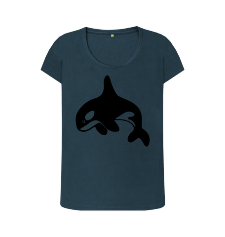 Denim Blue Printed T-shirt Front