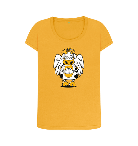 Mustard Printed T-shirt Front