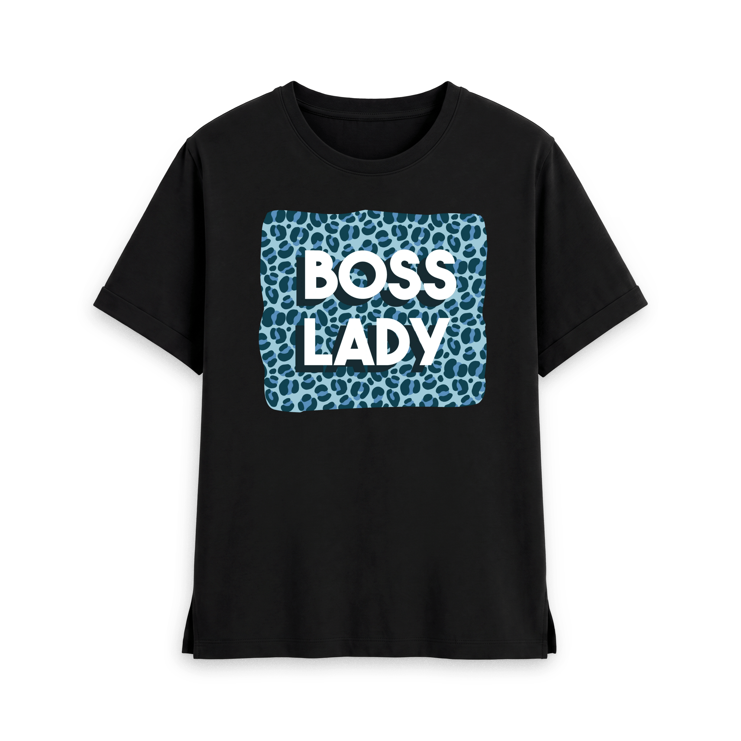 Black Printed T-shirt Front