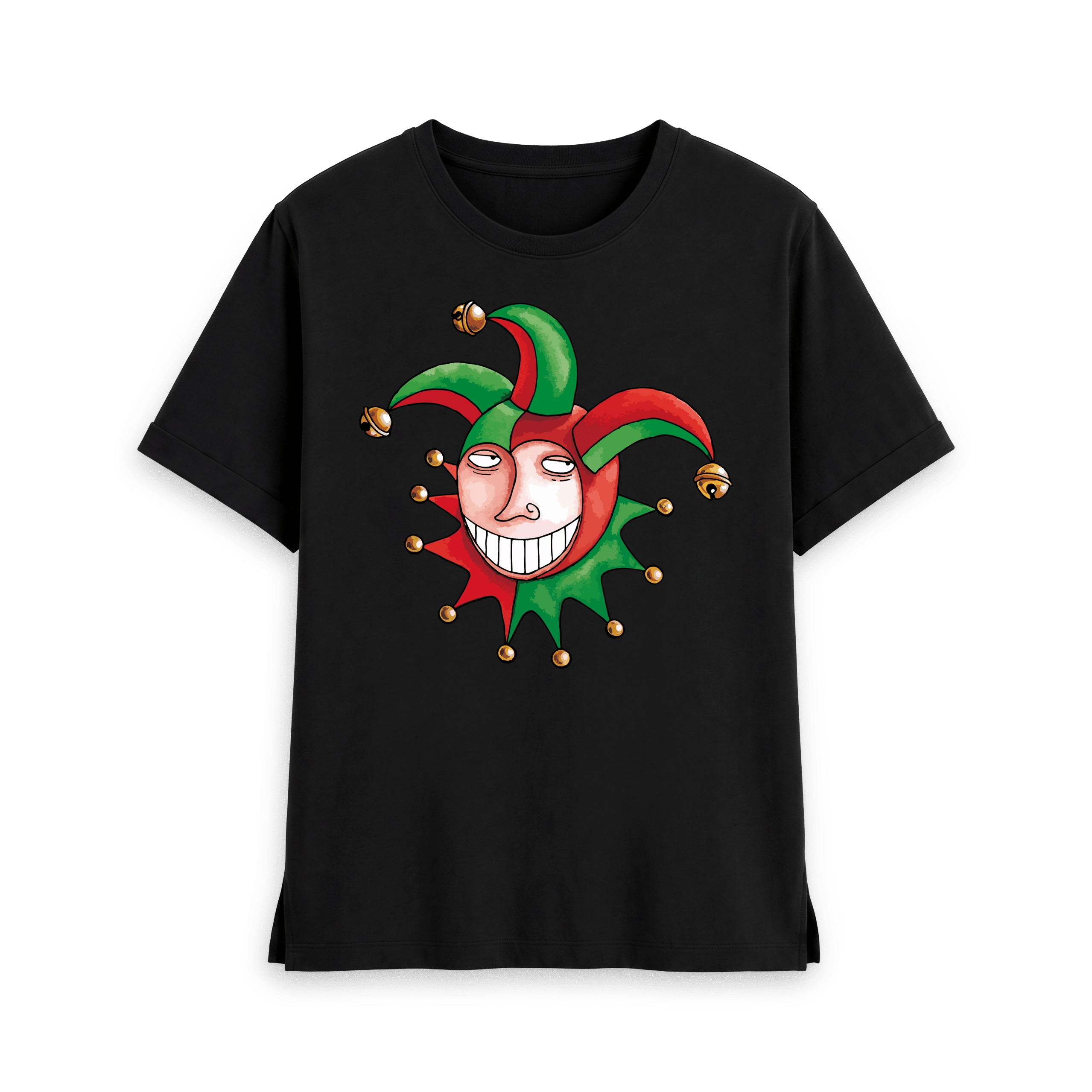 Black Printed T-shirt Front