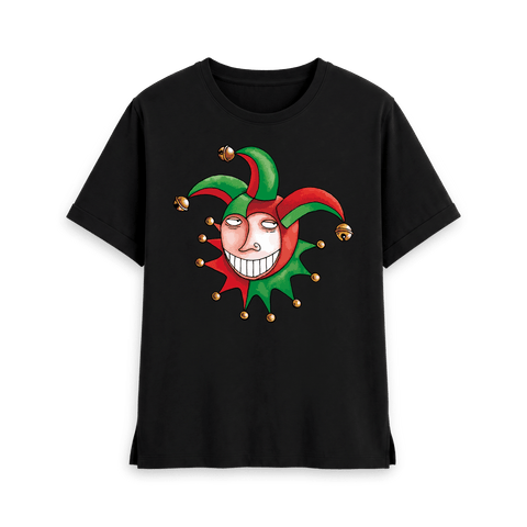 Black Printed T-shirt Front