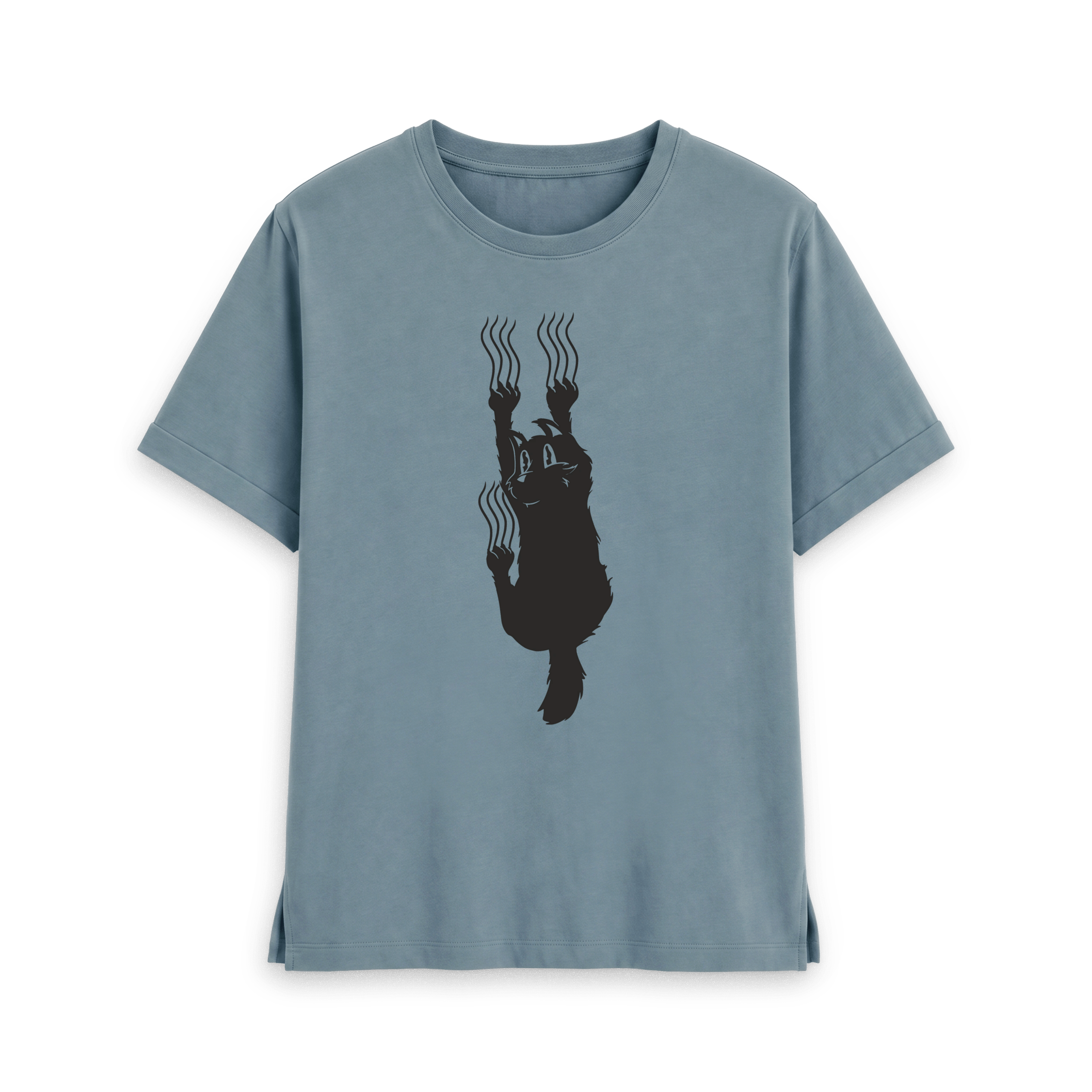 Stone Blue Printed T-shirt Front