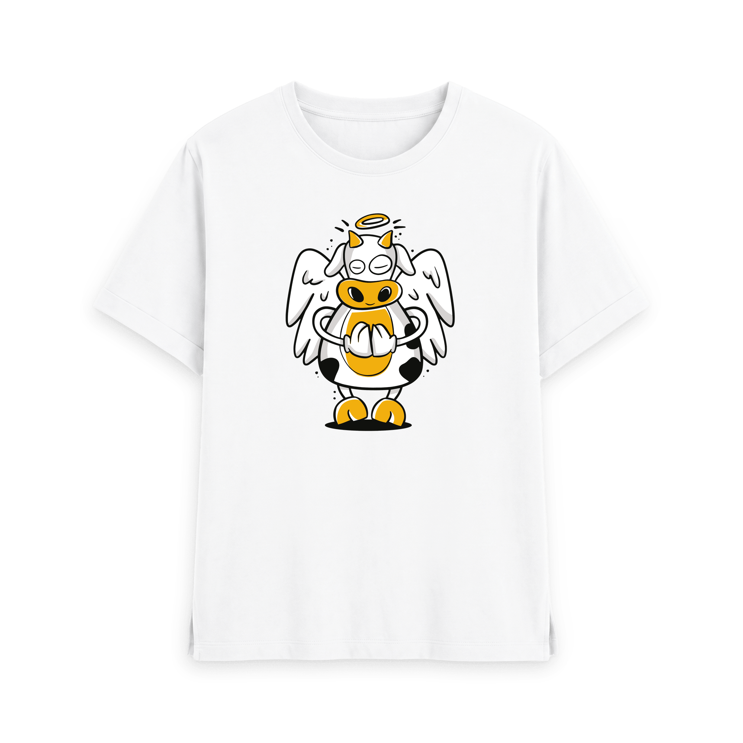 White Printed T-shirt Front