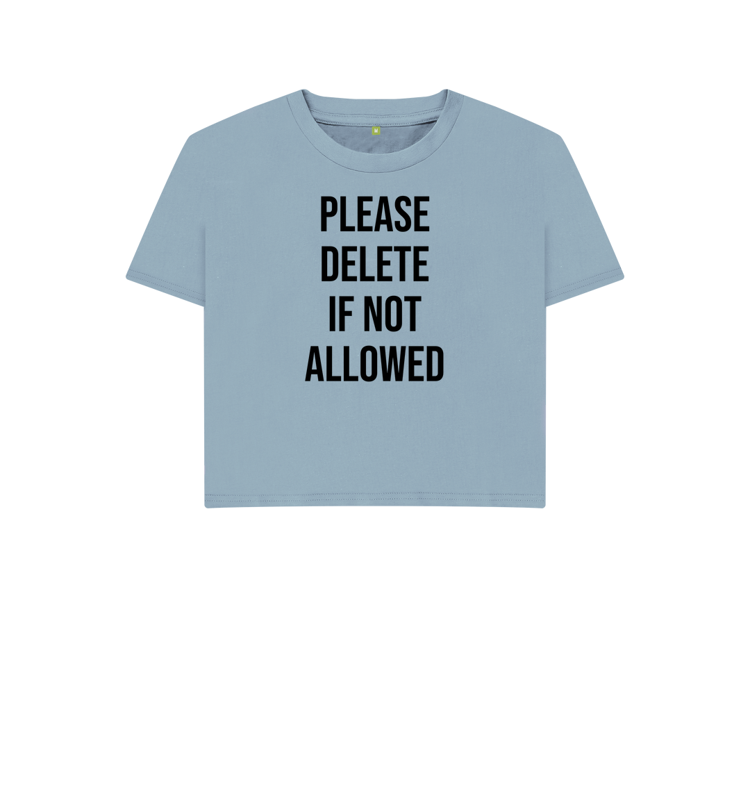 Stone Blue Printed T-shirt Front