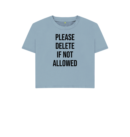 Stone Blue Printed T-shirt Front