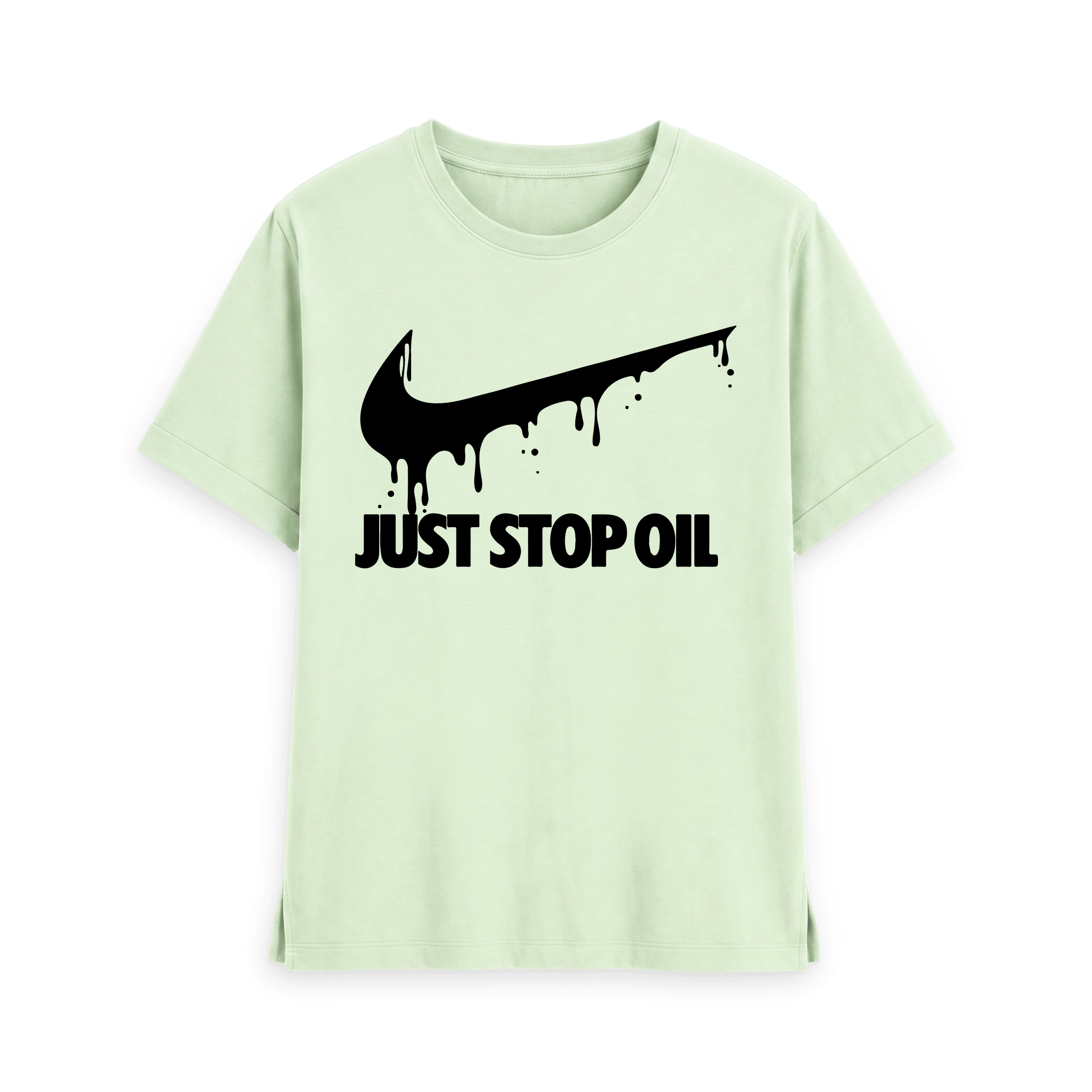 Pastel Green Printed T-shirt Front