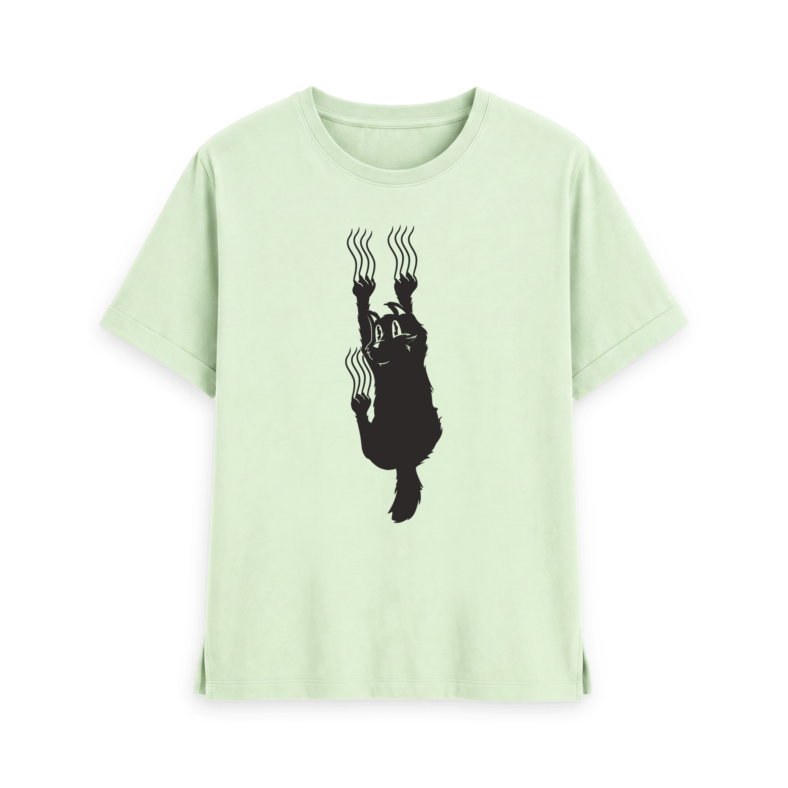 Pastel Green Printed T-shirt Front