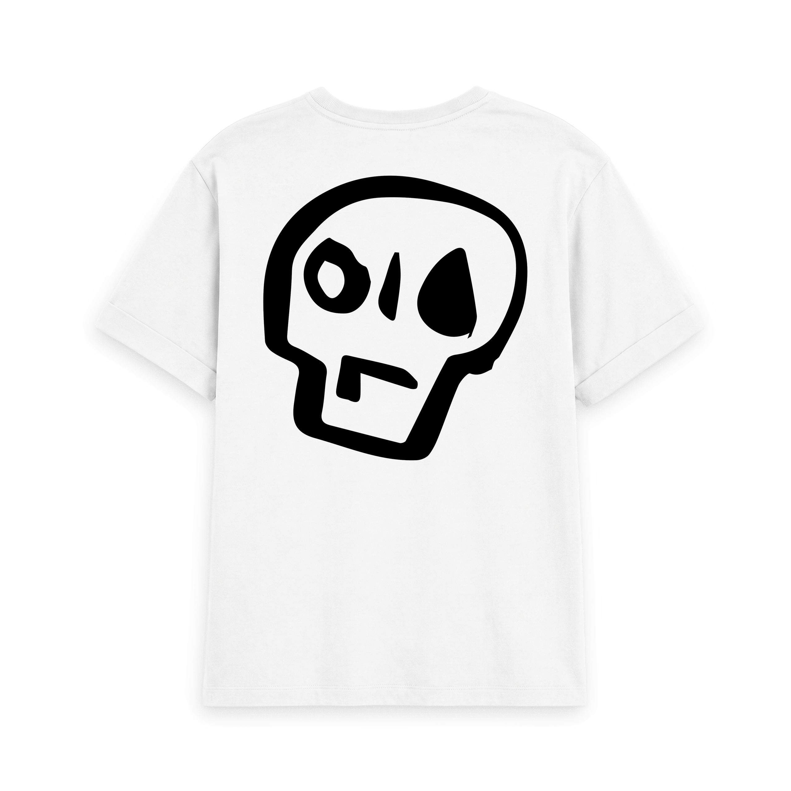 White Printed T-shirt Back