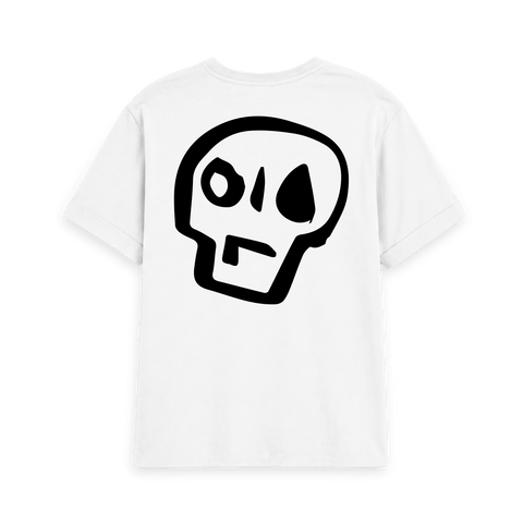 White Printed T-shirt Back
