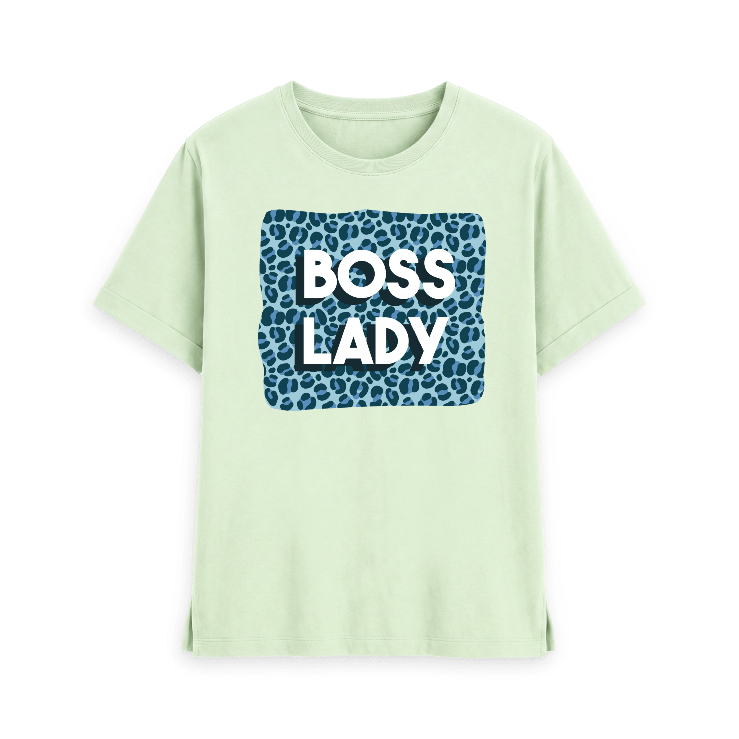Pastel Green Printed T-shirt Front