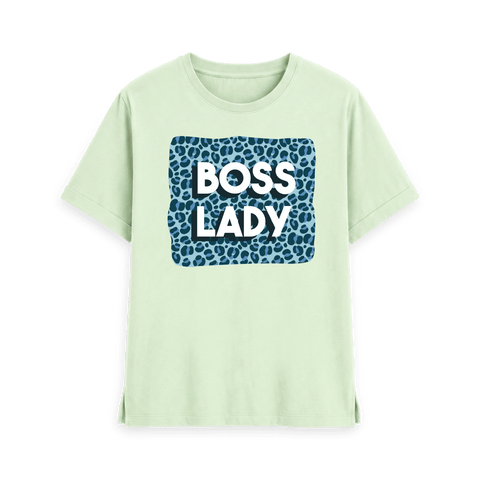 Pastel Green Printed T-shirt Front