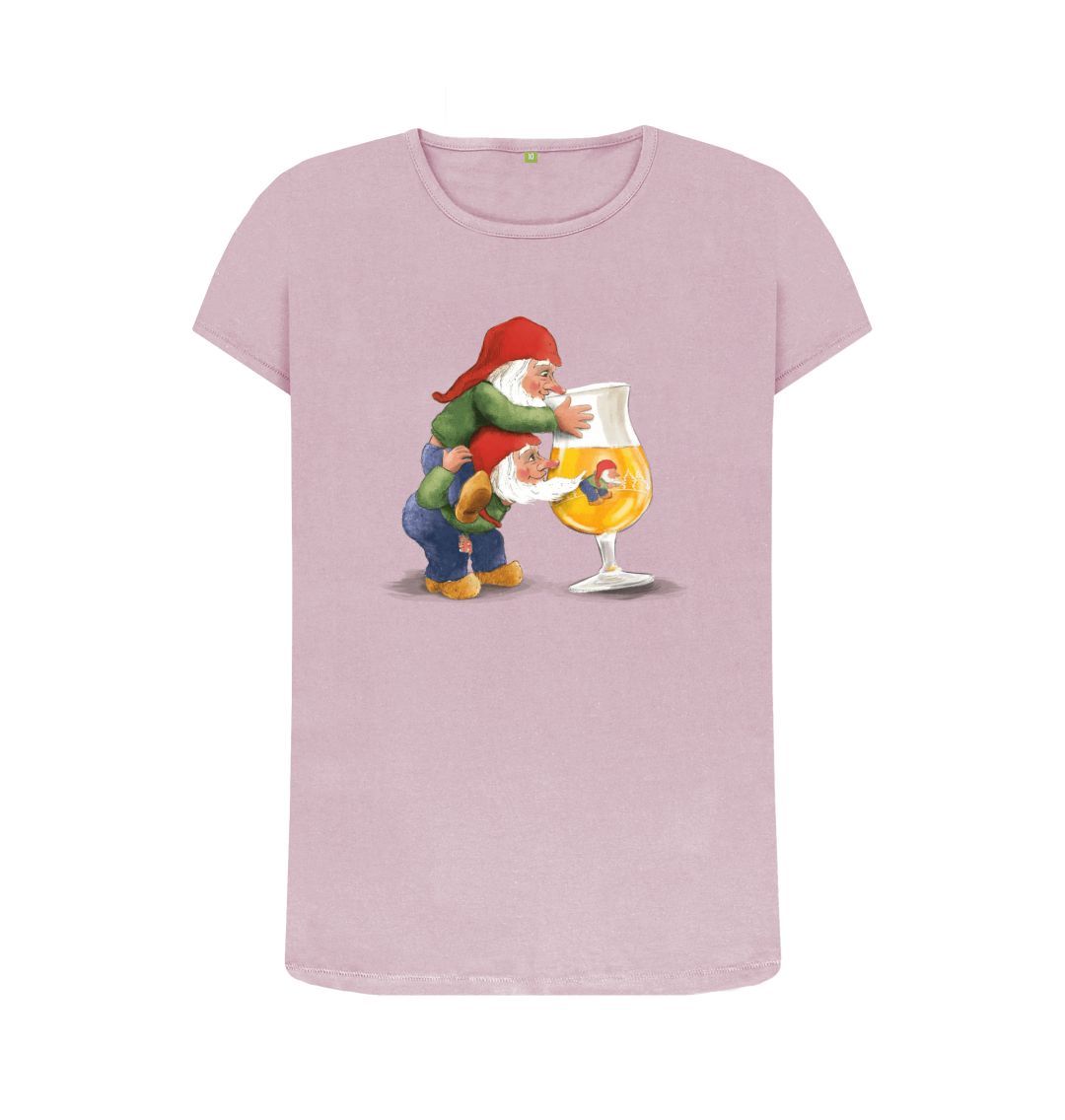 Mauve Gnomes Drinking La Chouffe Women's Crew Neck T-Shirt