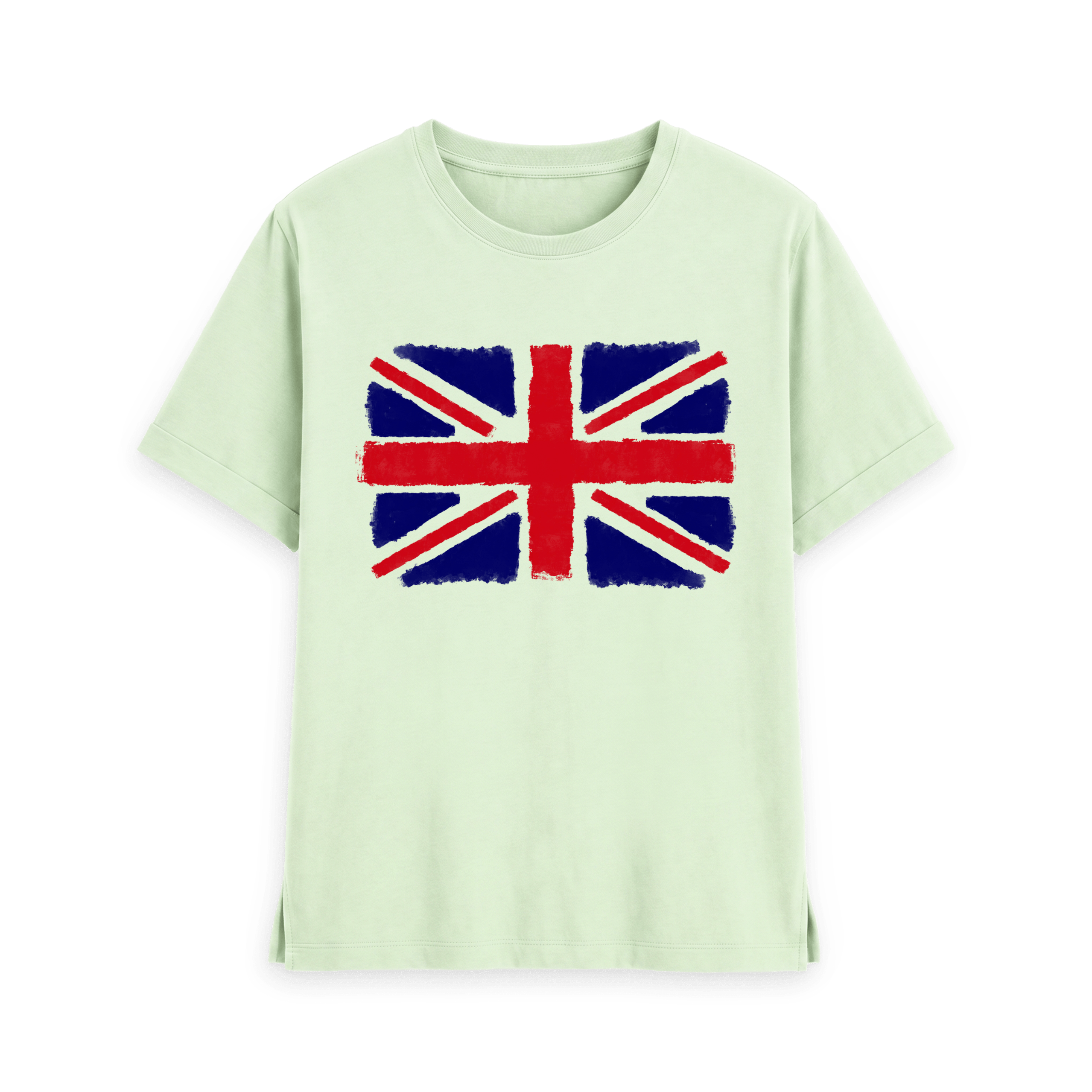 Pastel Green Printed T-shirt Front