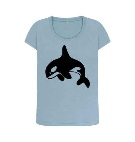Stone Blue Printed T-shirt Front