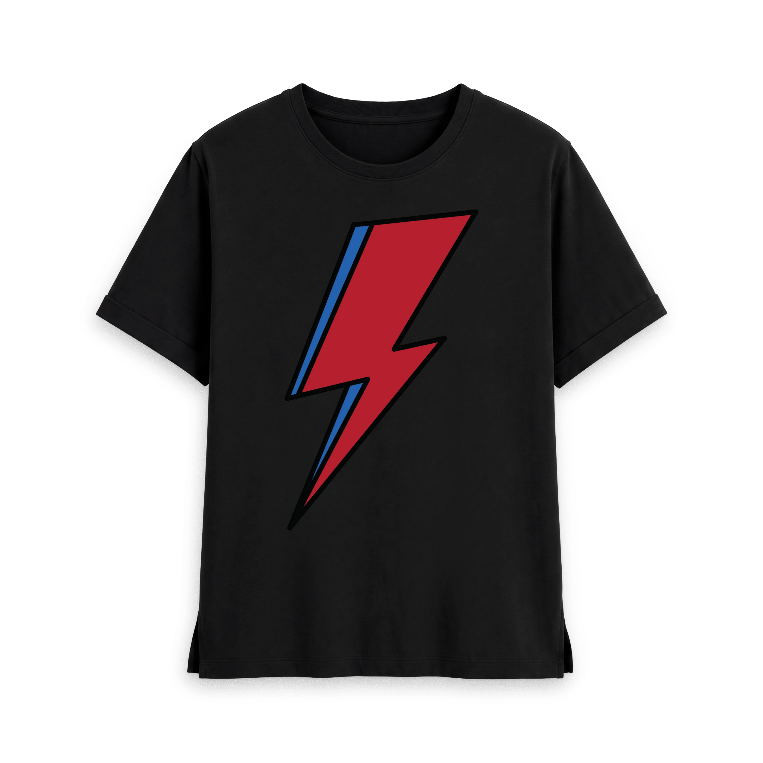 Black Printed T-shirt Front