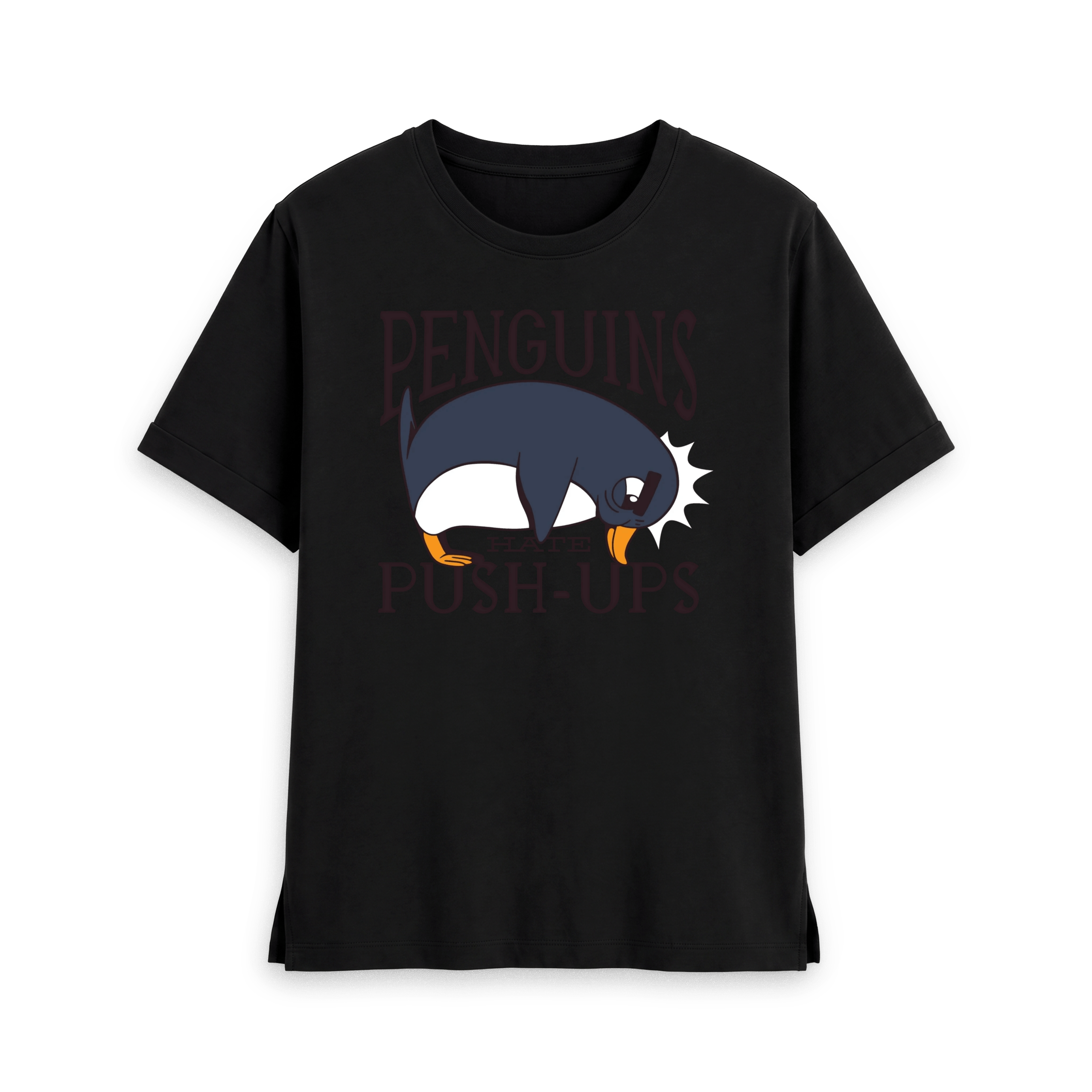 Black Printed T-shirt Front