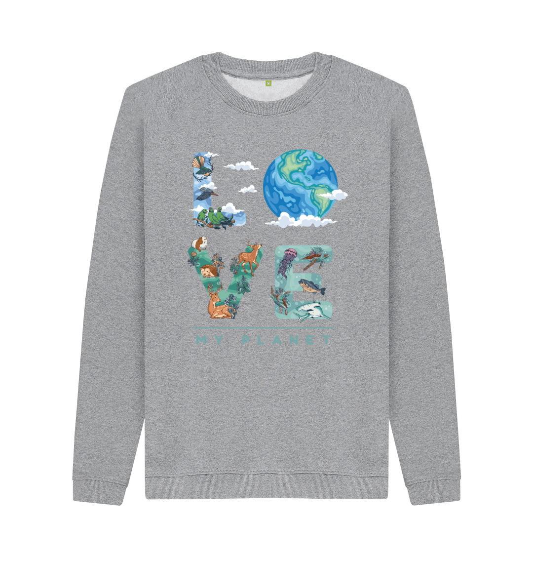 Light Heather Printed Sweater Front