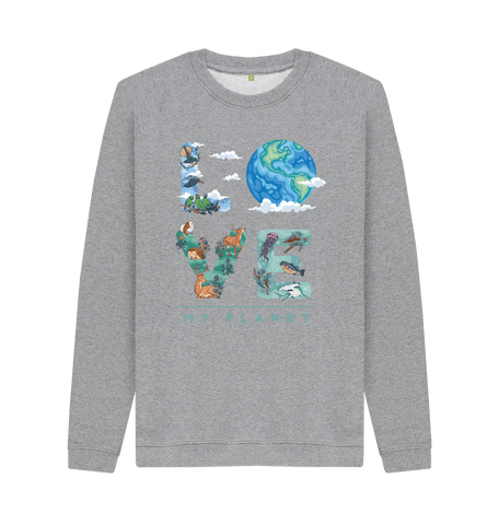 Light Heather Printed Sweater Front
