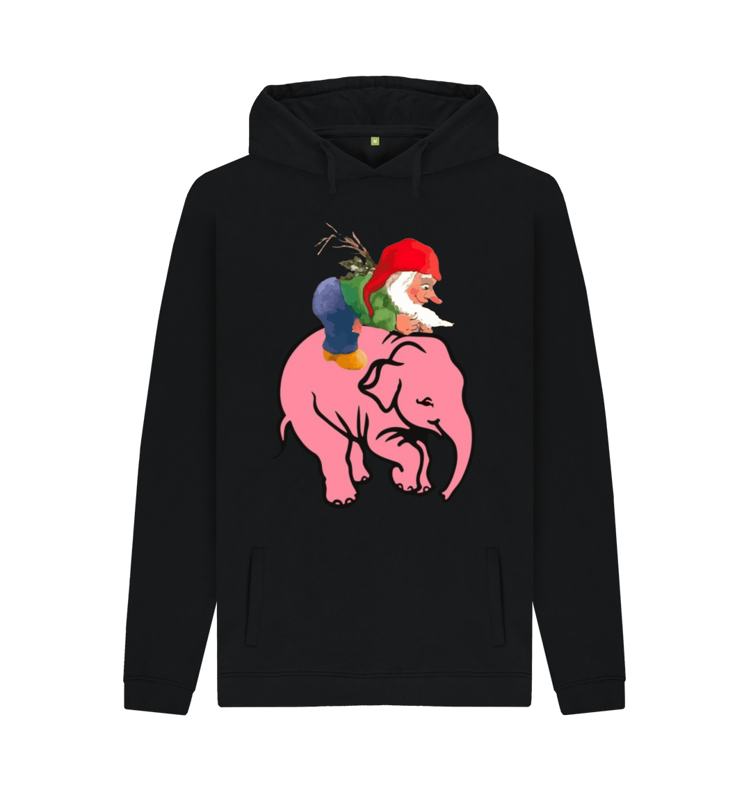 Black Printed Hoody Front