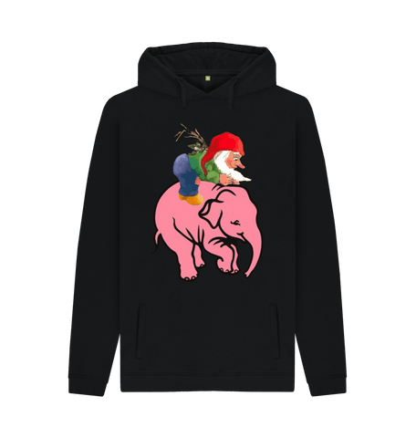 Black Printed Hoody Front