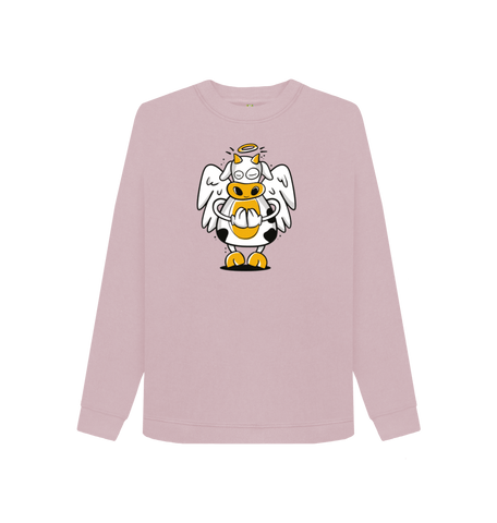 Mauve Printed Sweater Front