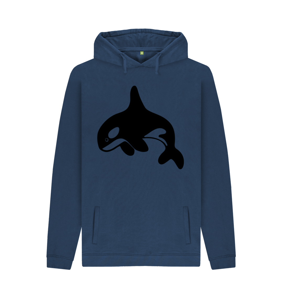Navy Printed Hoody Front