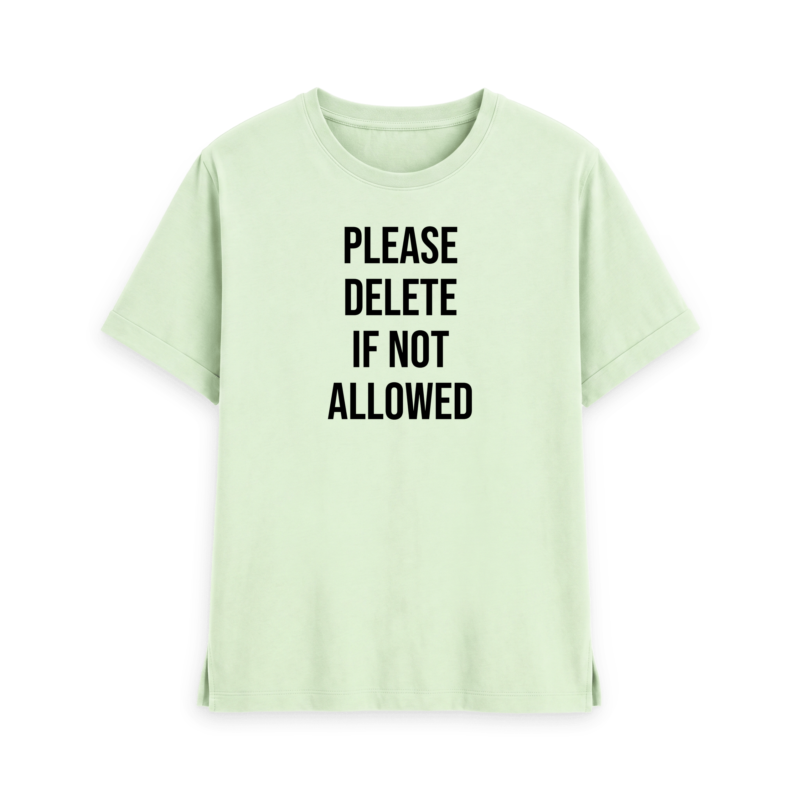 Pastel Green Printed T-shirt Front