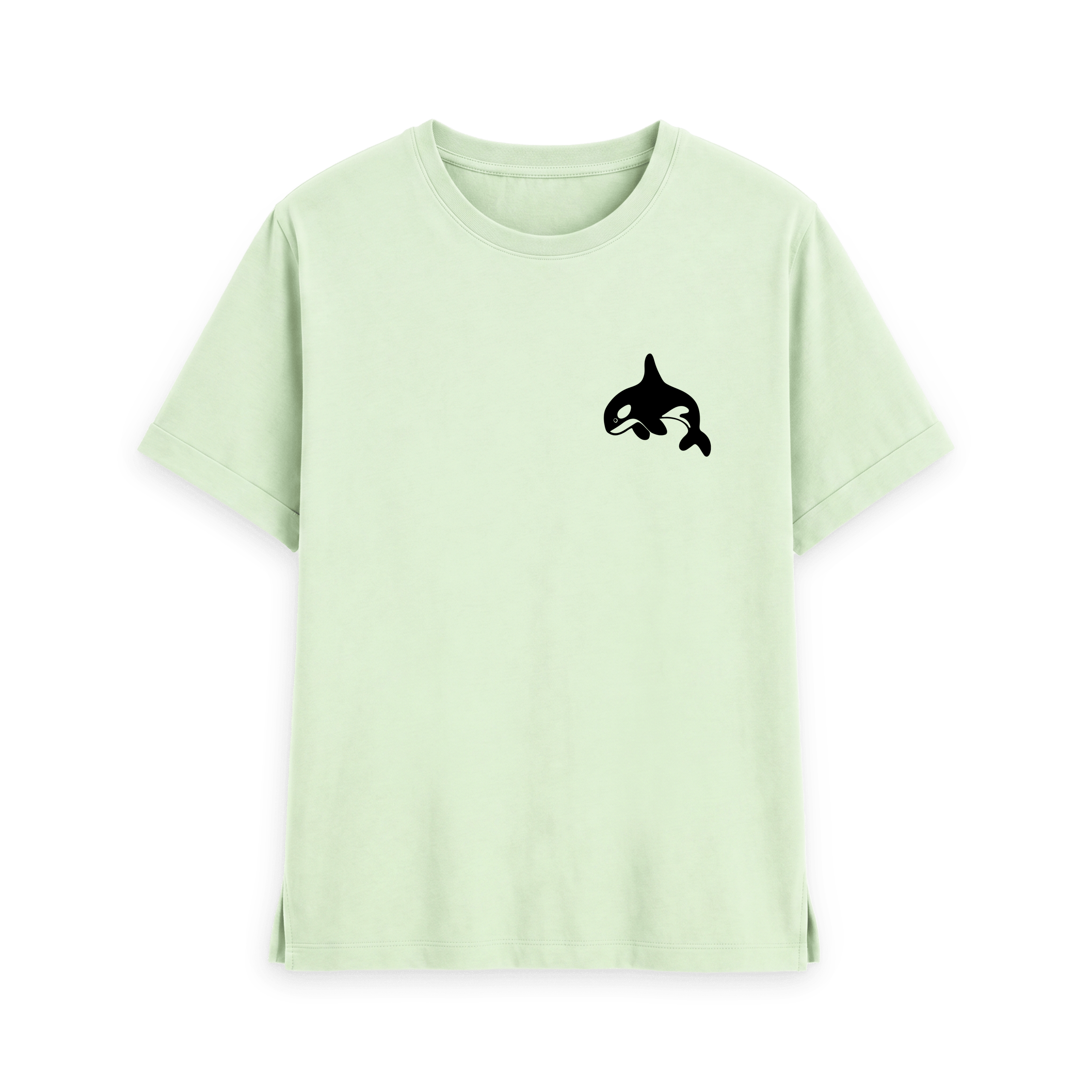 Pastel Green Printed T-shirt Front