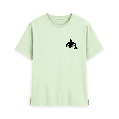 Pastel Green Printed T-shirt Front