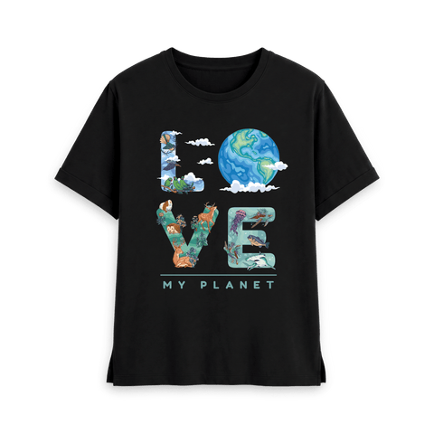 Black Printed T-shirt Front