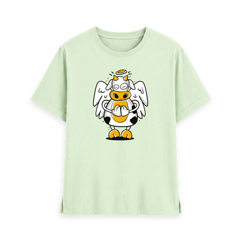 Pastel Green Printed T-shirt Front