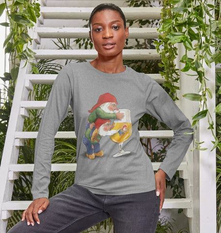 Gnomes Drinking La Chouffe Women's Long Sleeve T-Shirt