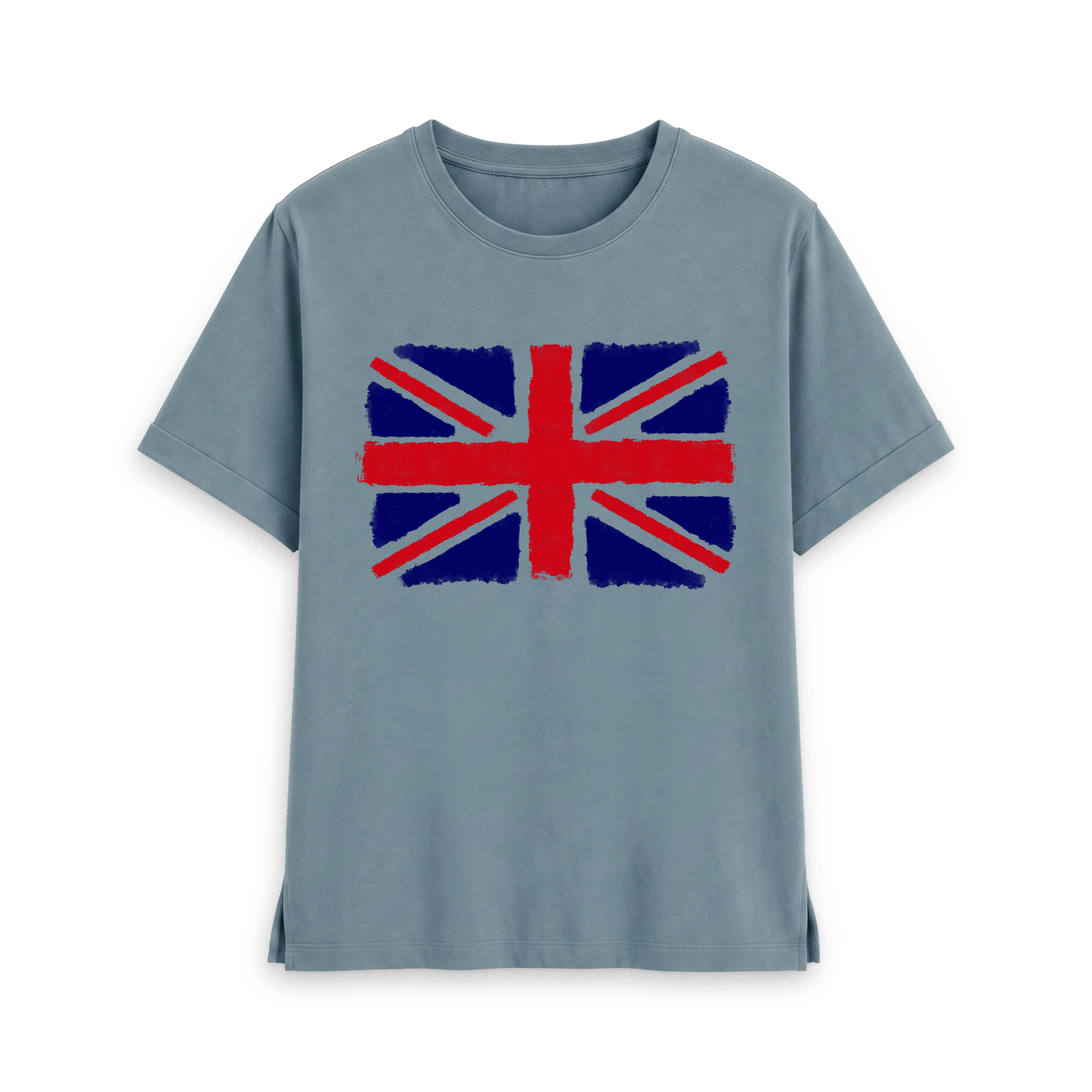Stone Blue Printed T-shirt Front