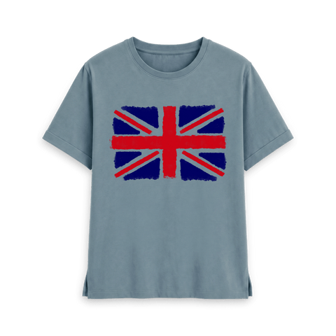 Stone Blue Printed T-shirt Front