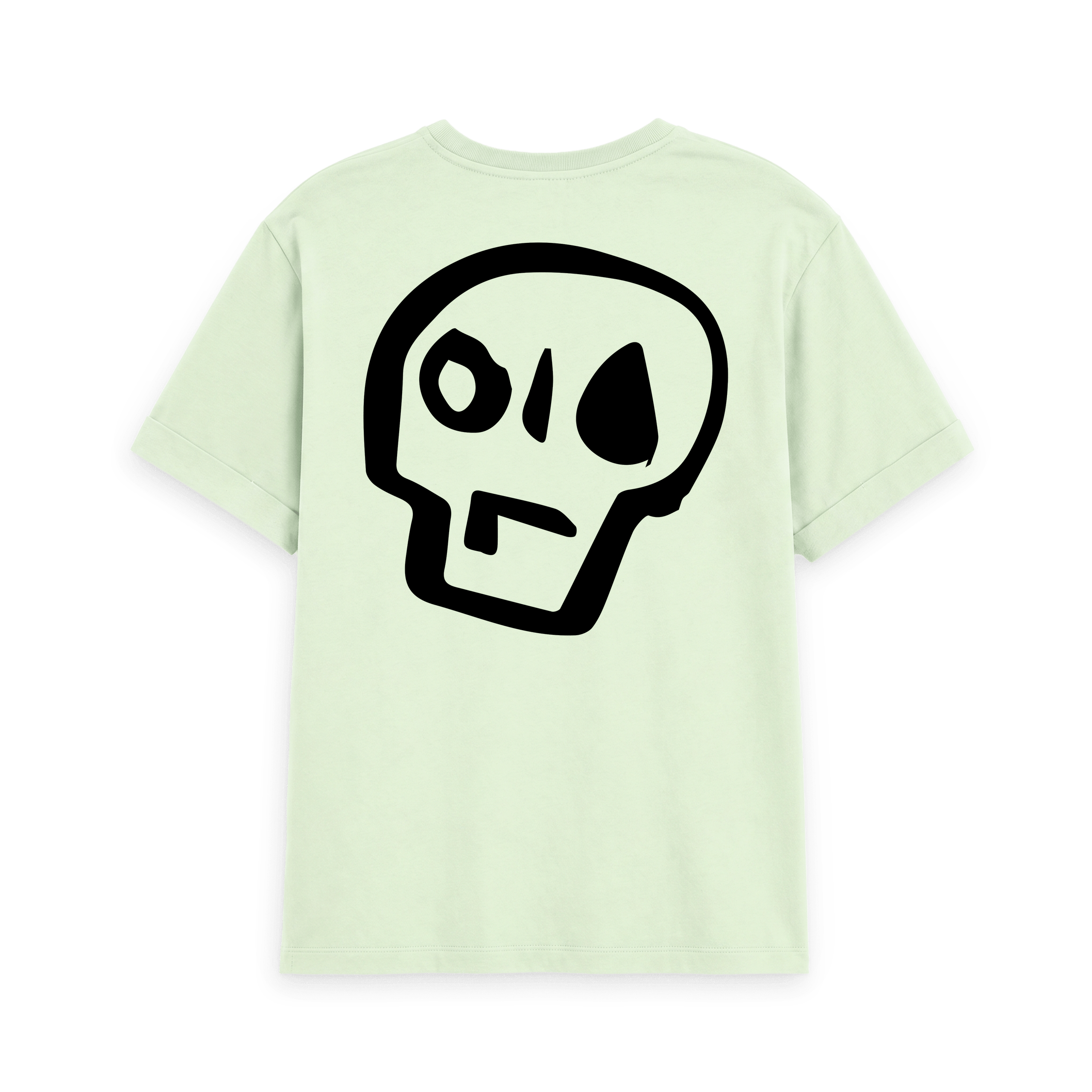 Pastel Green Printed T-shirt Back
