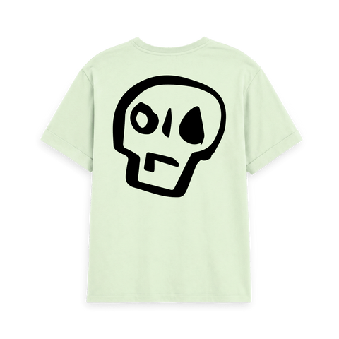 Pastel Green Printed T-shirt Back