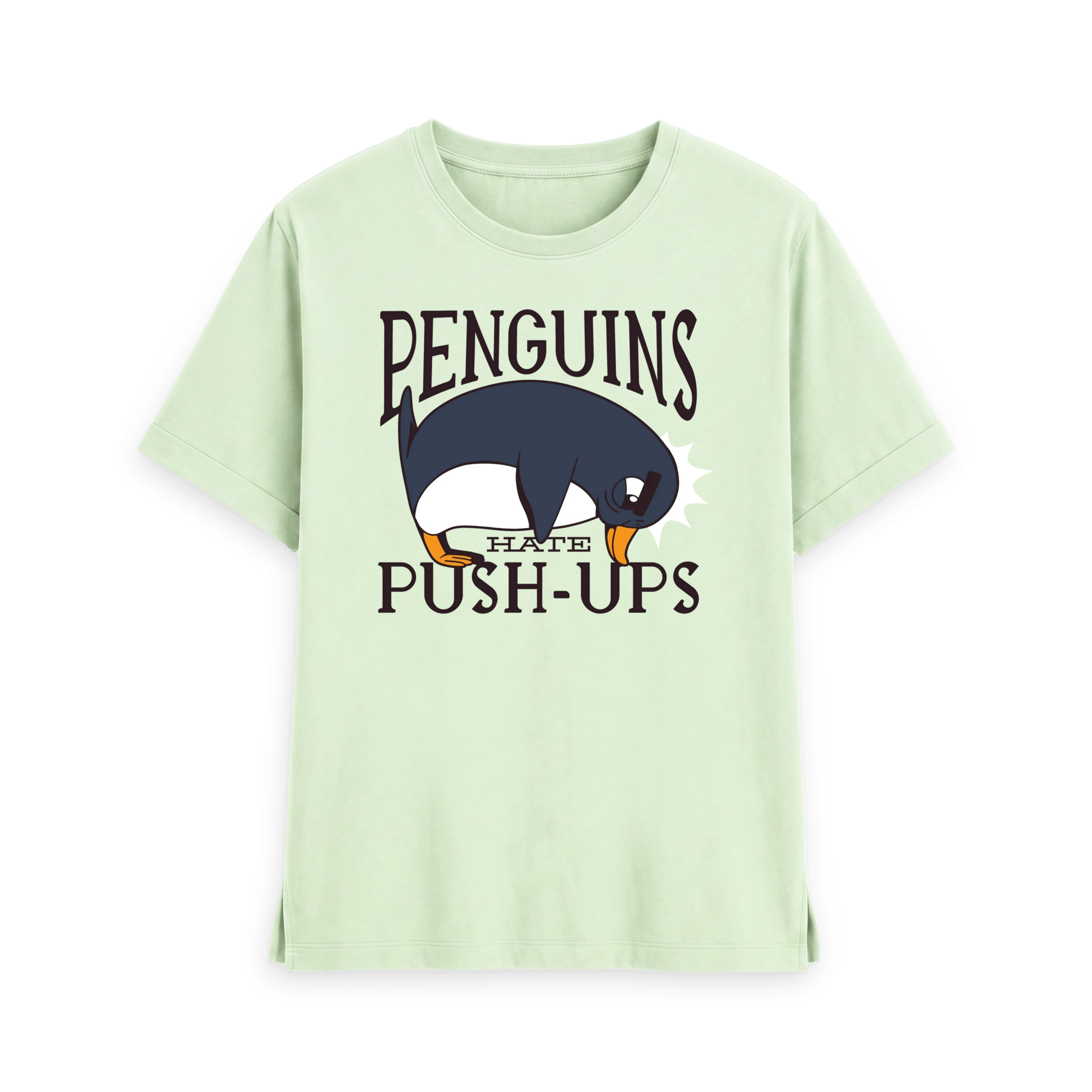 Pastel Green Printed T-shirt Front