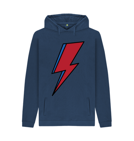 Navy Printed Hoody Front