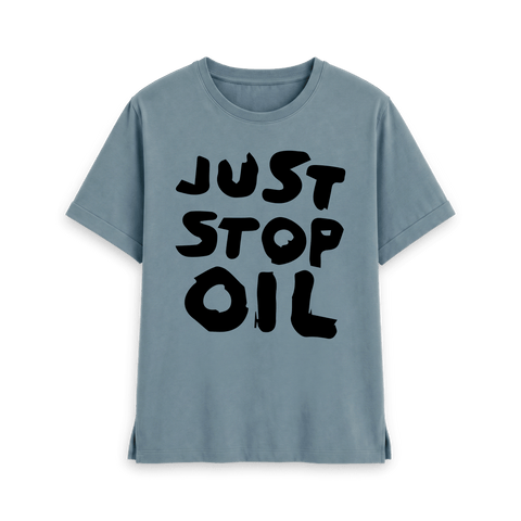 Stone Blue Printed T-shirt Front
