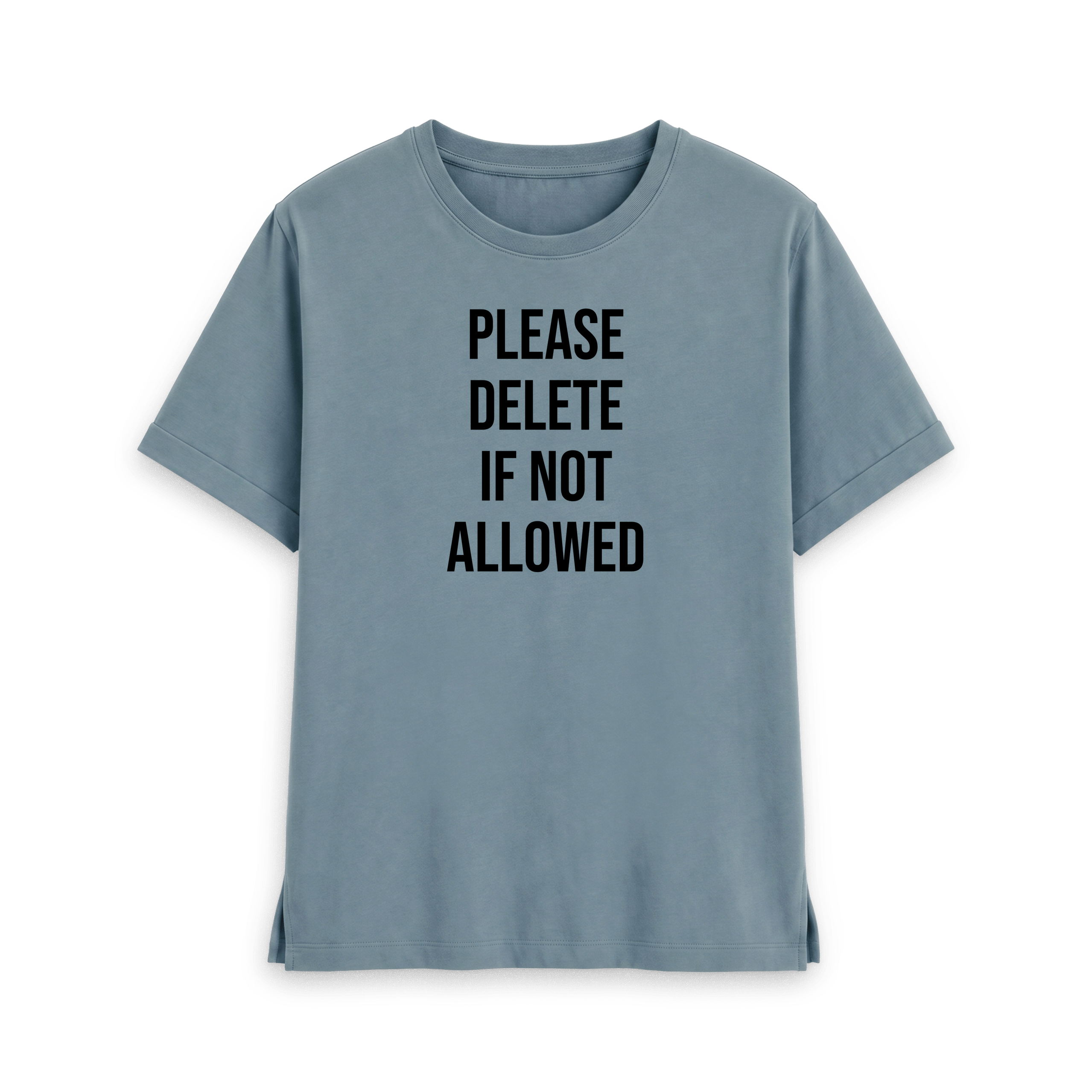Stone Blue Printed T-shirt Front