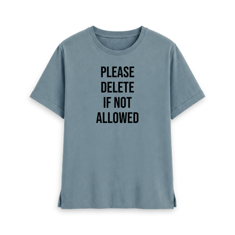 Stone Blue Printed T-shirt Front
