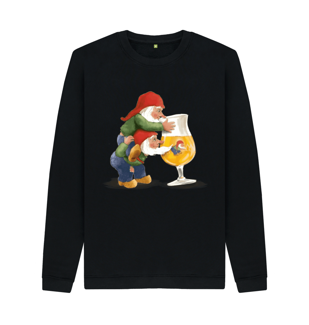 Black Printed Sweater Front