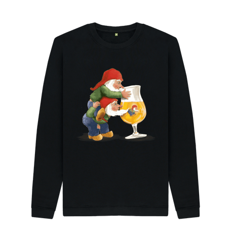 Black Printed Sweater Front