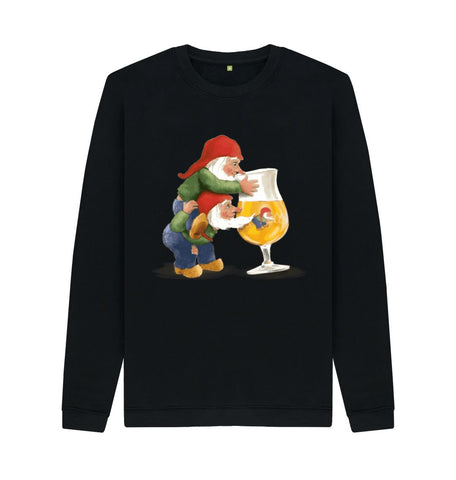 Black Gnomes Drinking La Chouffe Men's Crew Neck Sweater
